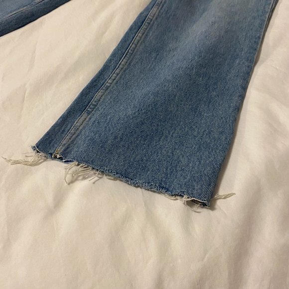 Zara High-Rise Straight-Leg Jeans Blue - Picture 4 of 8